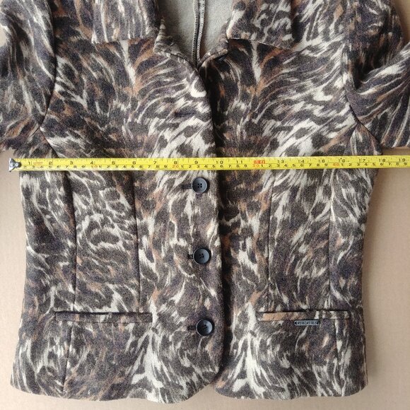 Geiger made in Austria 100% wool unique animal print jacket brown approx… - Picture 9 of 13